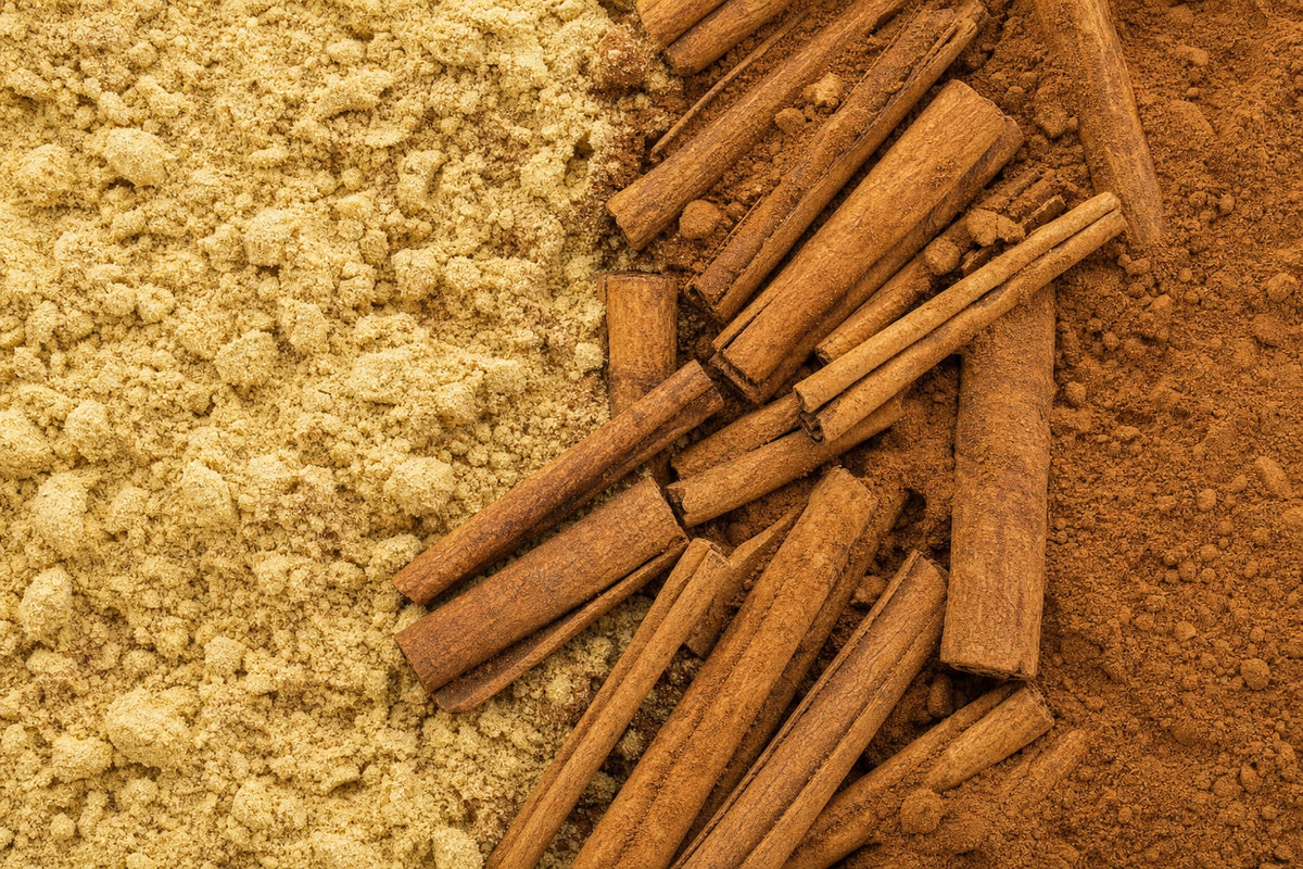 Gengibre e canela